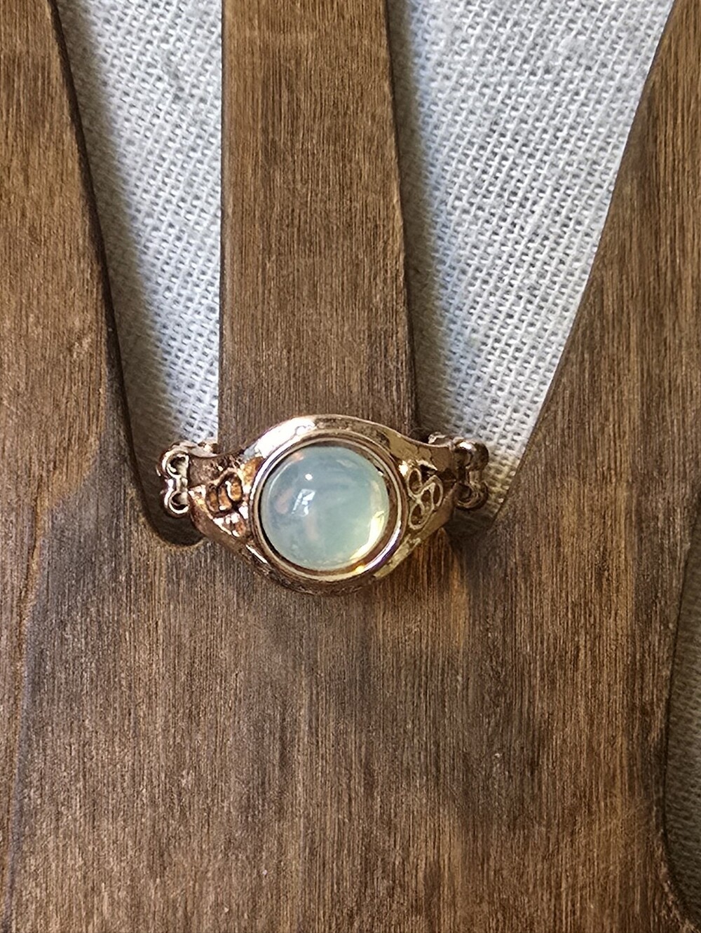Gold-Tone Moonstone Cabochon Ring - Women Jewelry
